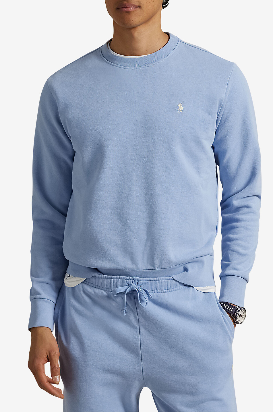 POLO RALPH LAUREN Sweat-shirt léger à col rond Pony Homme BLEU 2