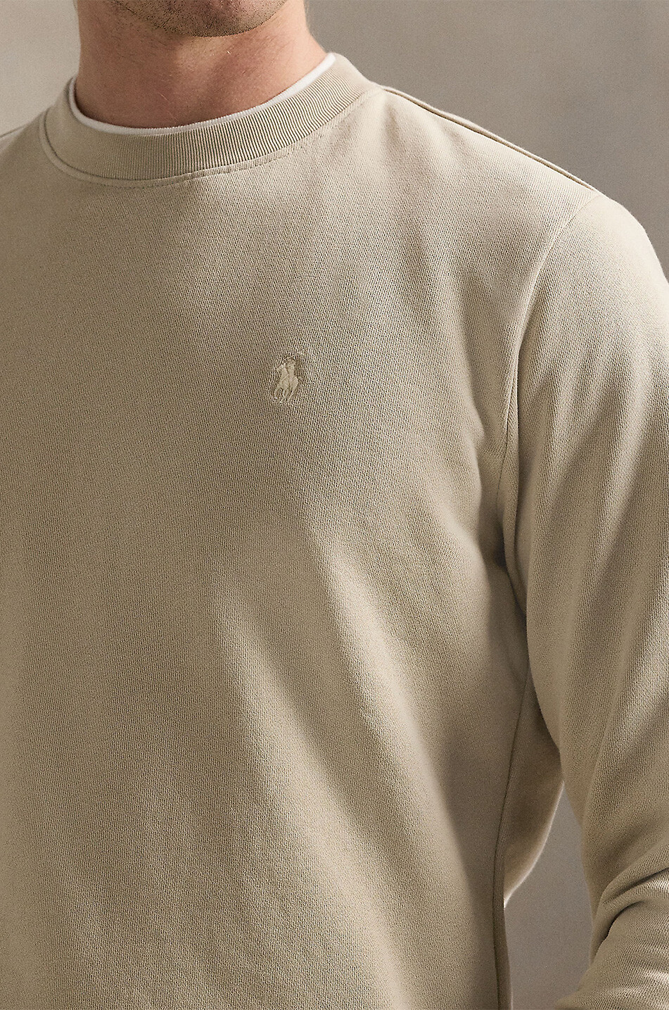 POLO RALPH LAUREN Sweat-shirt léger à col rond Pony Homme GRIS CLAIR 5