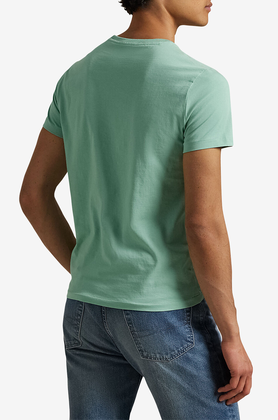 POLO RALPH LAUREN Jersey-Rundhals-Kurzarm-T-Shirt Pony Custom Slim Fit Herren GRÜN 3
