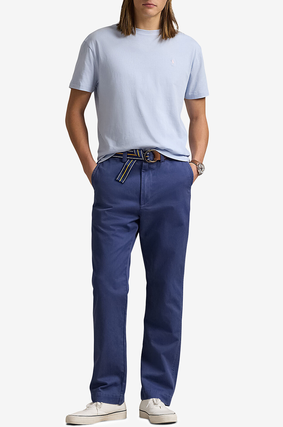 POLO RALPH LAUREN Custom Slim Fit Pony short-sleeved jersey crewneck T-shirt Men LIGHT PURPLE 4