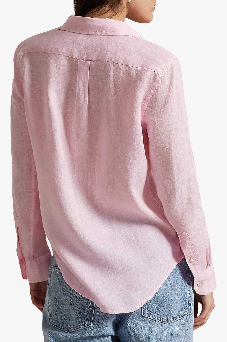 POLO RALPH LAUREN Chemise en lin à manches longues Classic Fit Femme ROSE CLAIR 3