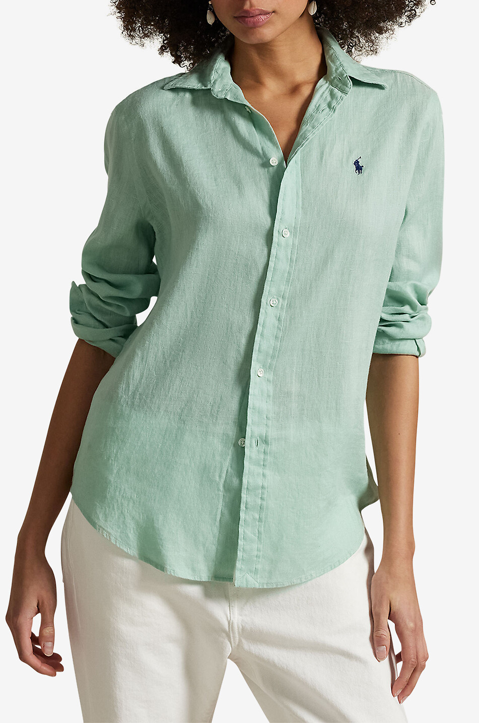 Classic Fit linen long-sleeved shirt
