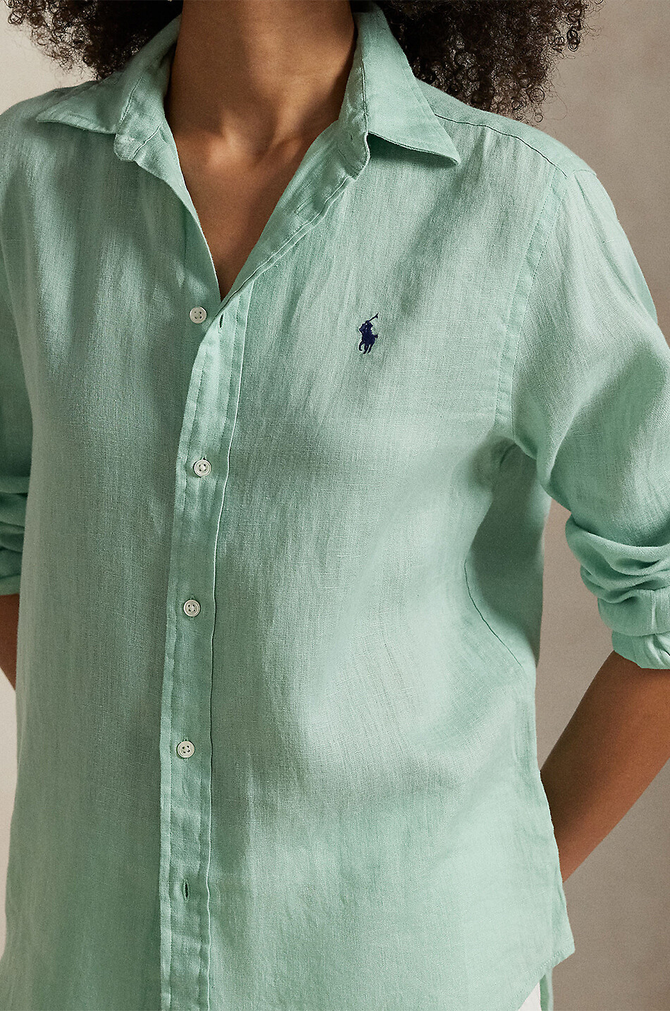 Classic Fit linen long-sleeved shirt