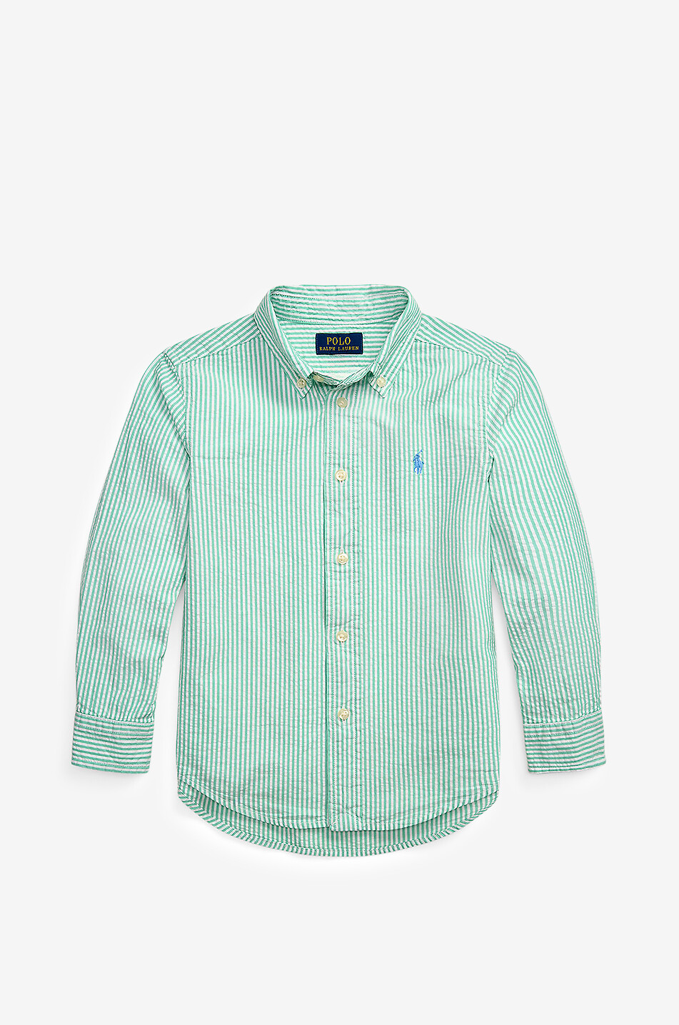 Chemise en seersucker rayé garçon Pony