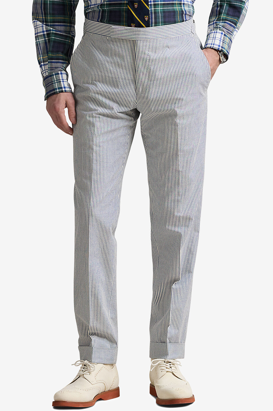 POLO RALPH LAUREN Pantalon de costume en seersucker Homme BLEU 2