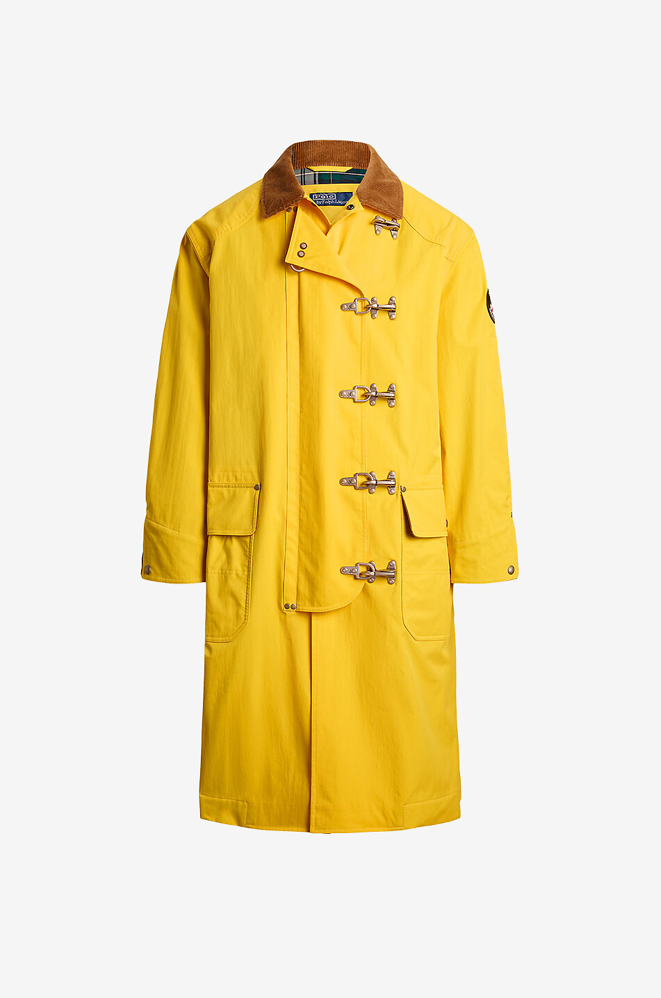 Twill coat with corduroy collar