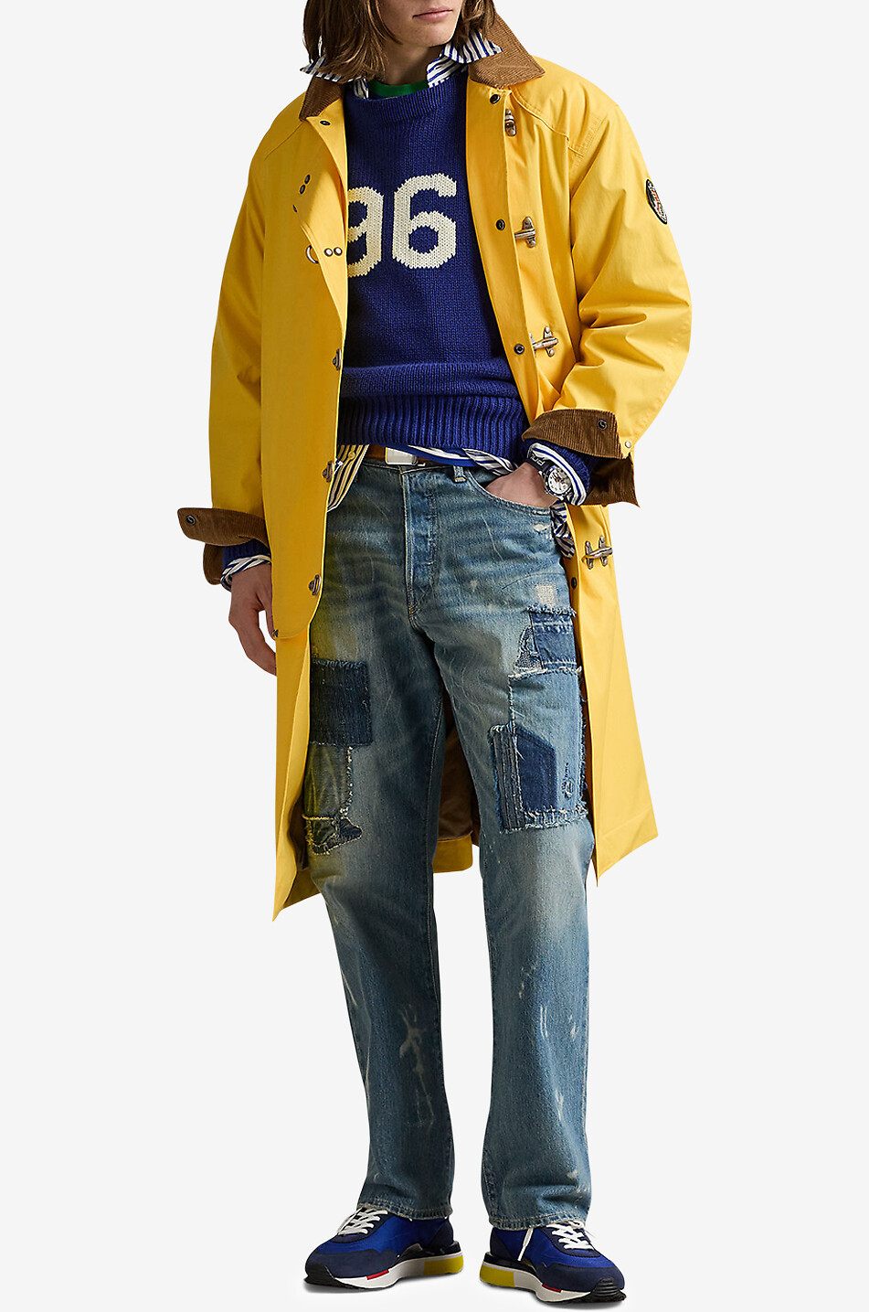 POLO RALPH LAUREN Manteau en sergé à col en velours côtelé Homme JAUNE 2