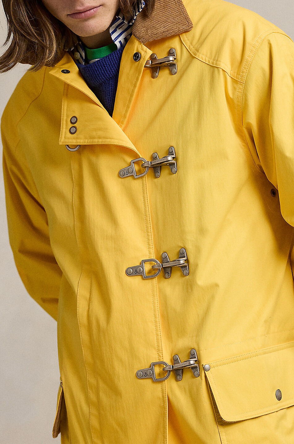 POLO RALPH LAUREN Manteau en sergé à col en velours côtelé Homme JAUNE 5