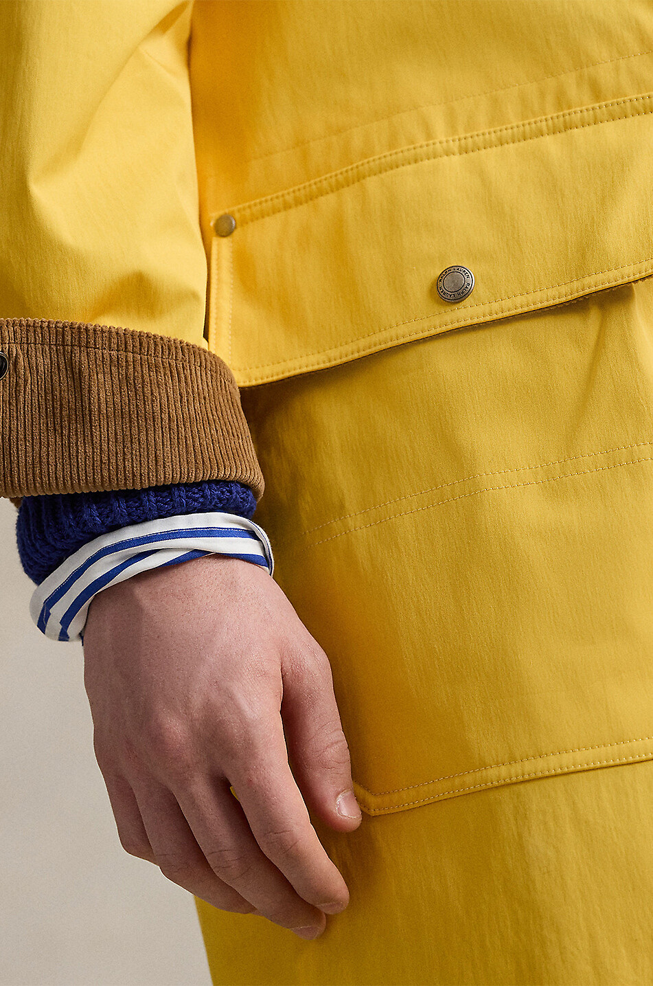 POLO RALPH LAUREN Manteau en sergé à col en velours côtelé Homme JAUNE 6