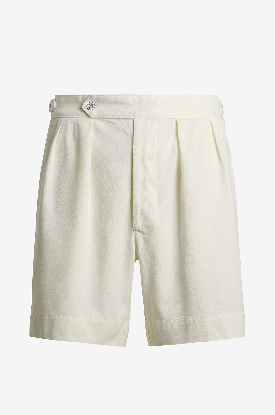 POLO RALPH LAUREN Relaxed Fit cotton twill shorts with waistband tucks Men WHITE 1