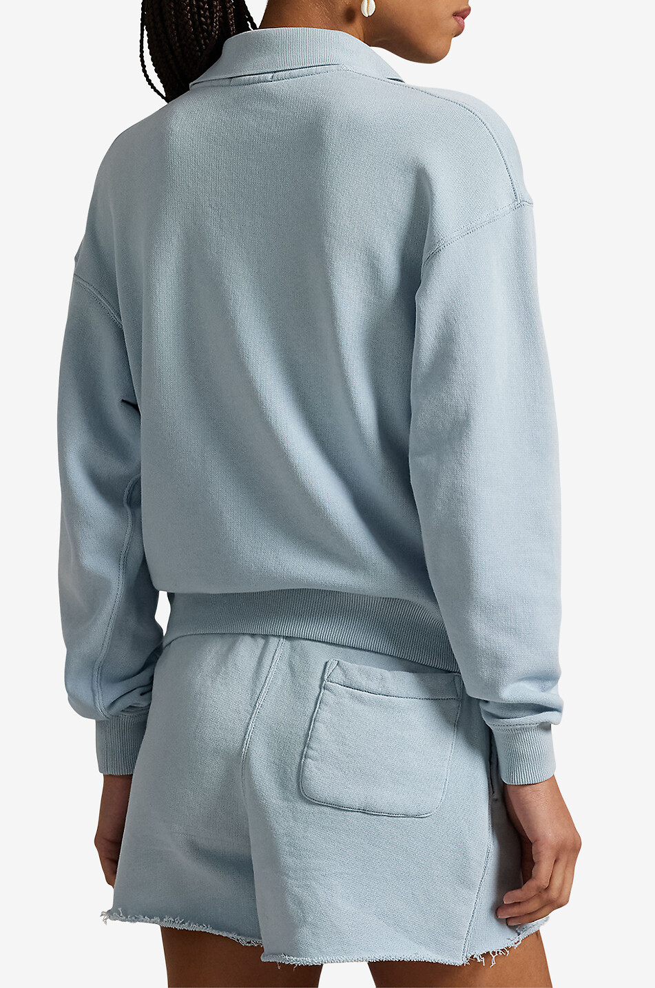 POLO RALPH LAUREN Pony lightweight sweat polo shirt Women LIGHT BLUE 3