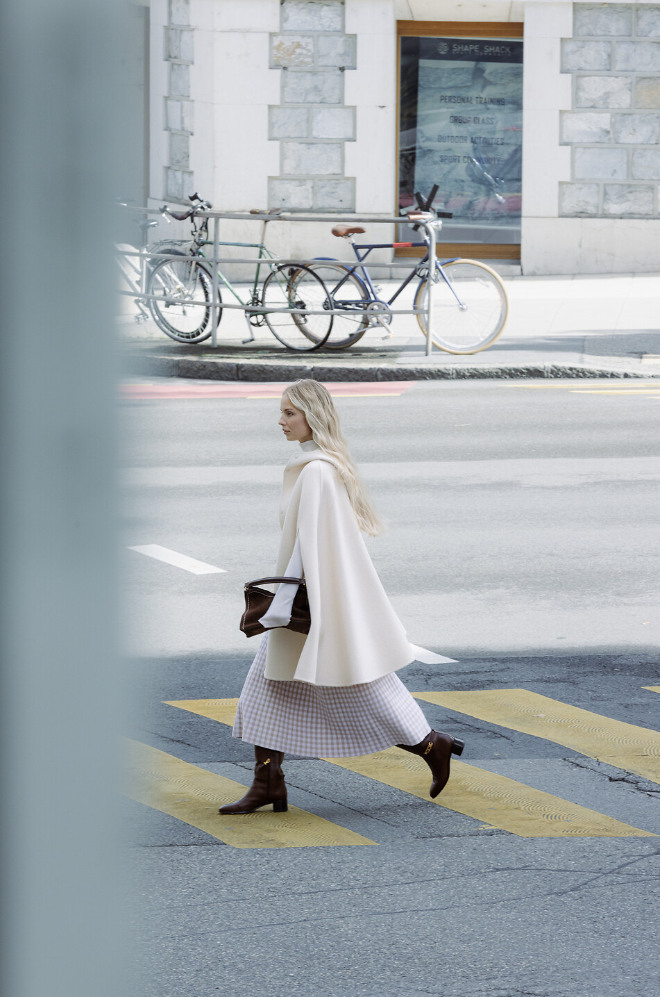 FABIANA FILIPPI Hooded double-layer wool cape Women EGGSHELL 4