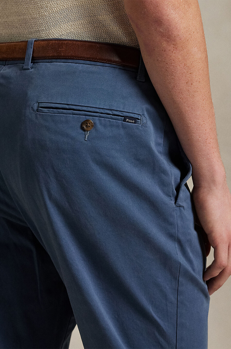 POLO RALPH LAUREN Jarrett satinette slim fit chino trousers Men DARK BLUE 7