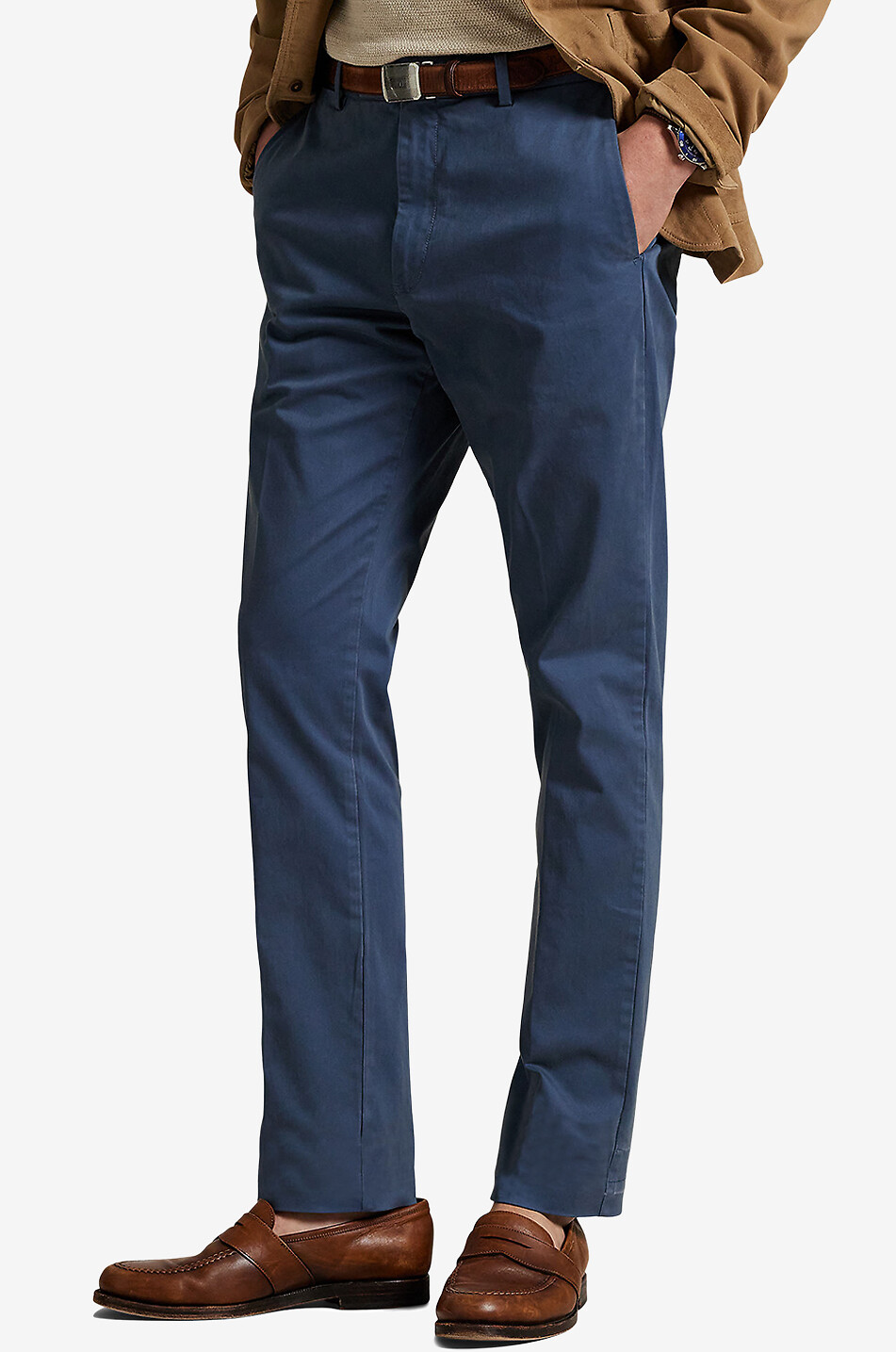 POLO RALPH LAUREN Jarrett satinette slim fit chino trousers Men DARK BLUE 4
