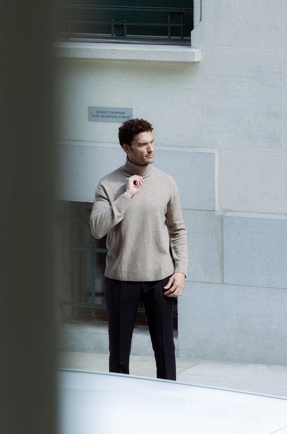 GERMANO Slim-Fit-Hose aus Schurwolle und Kaschmir Herren DUNKELBLAU 3