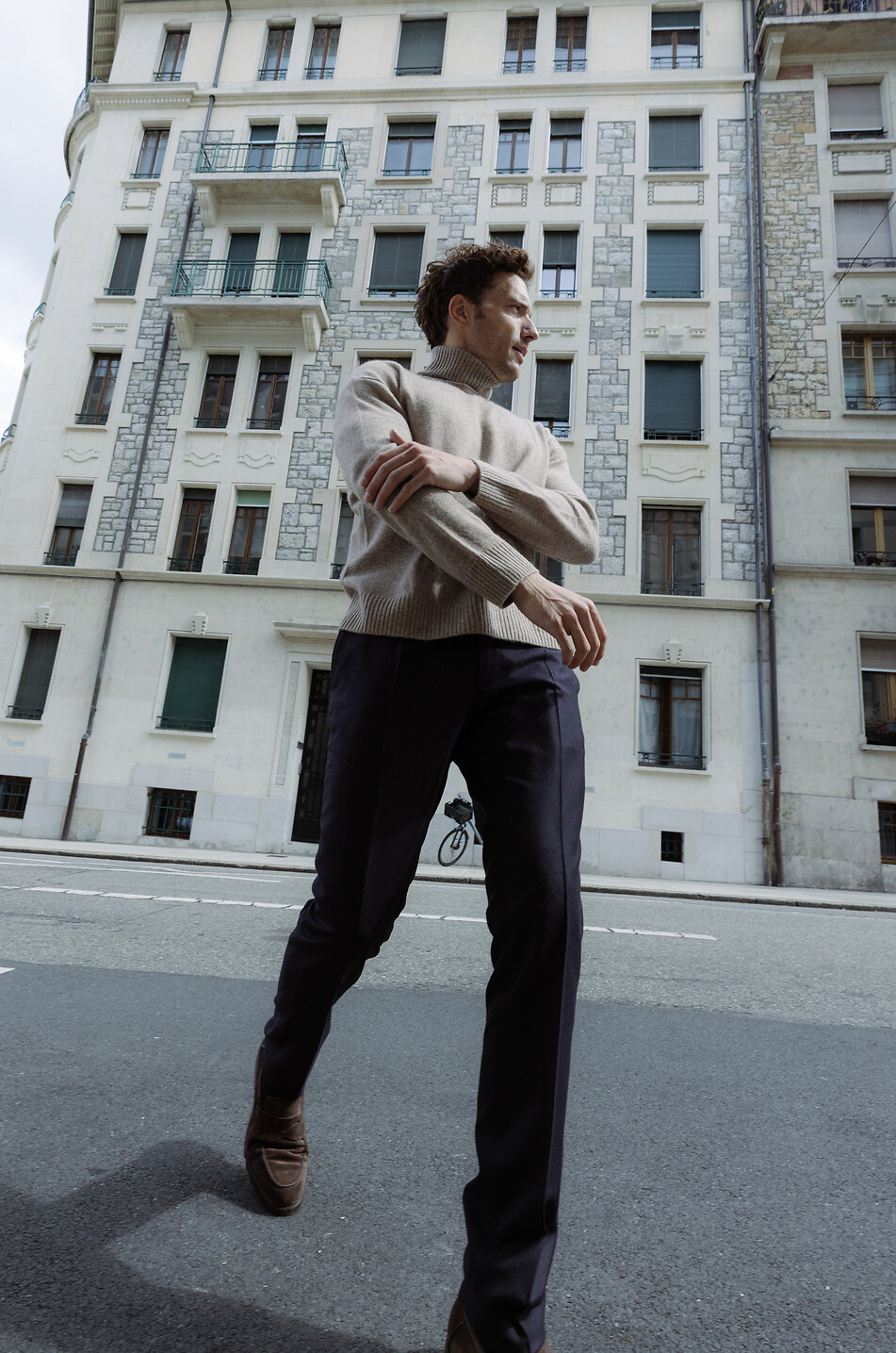 GERMANO Slim-Fit-Hose aus Schurwolle und Kaschmir Herren DUNKELBLAU 4