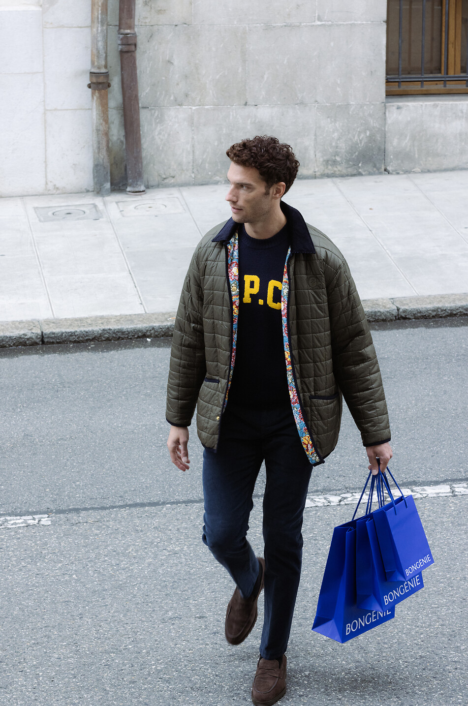 A.P.C. Joshua patch-adorned merino wool jumper Men DARK BLUE 6