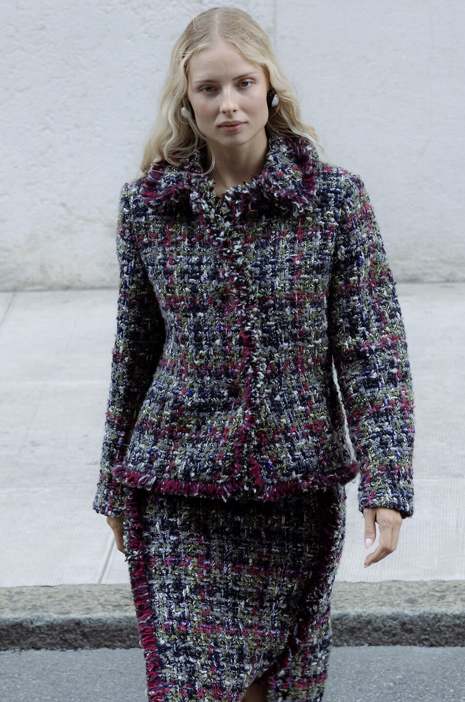 ETRO Checked bouclé tweed suit jacket Women MULTI COLOURED 3