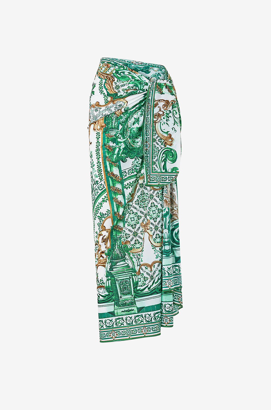 CAMILLA Corridor of Calm long sarong Women GREEN 1