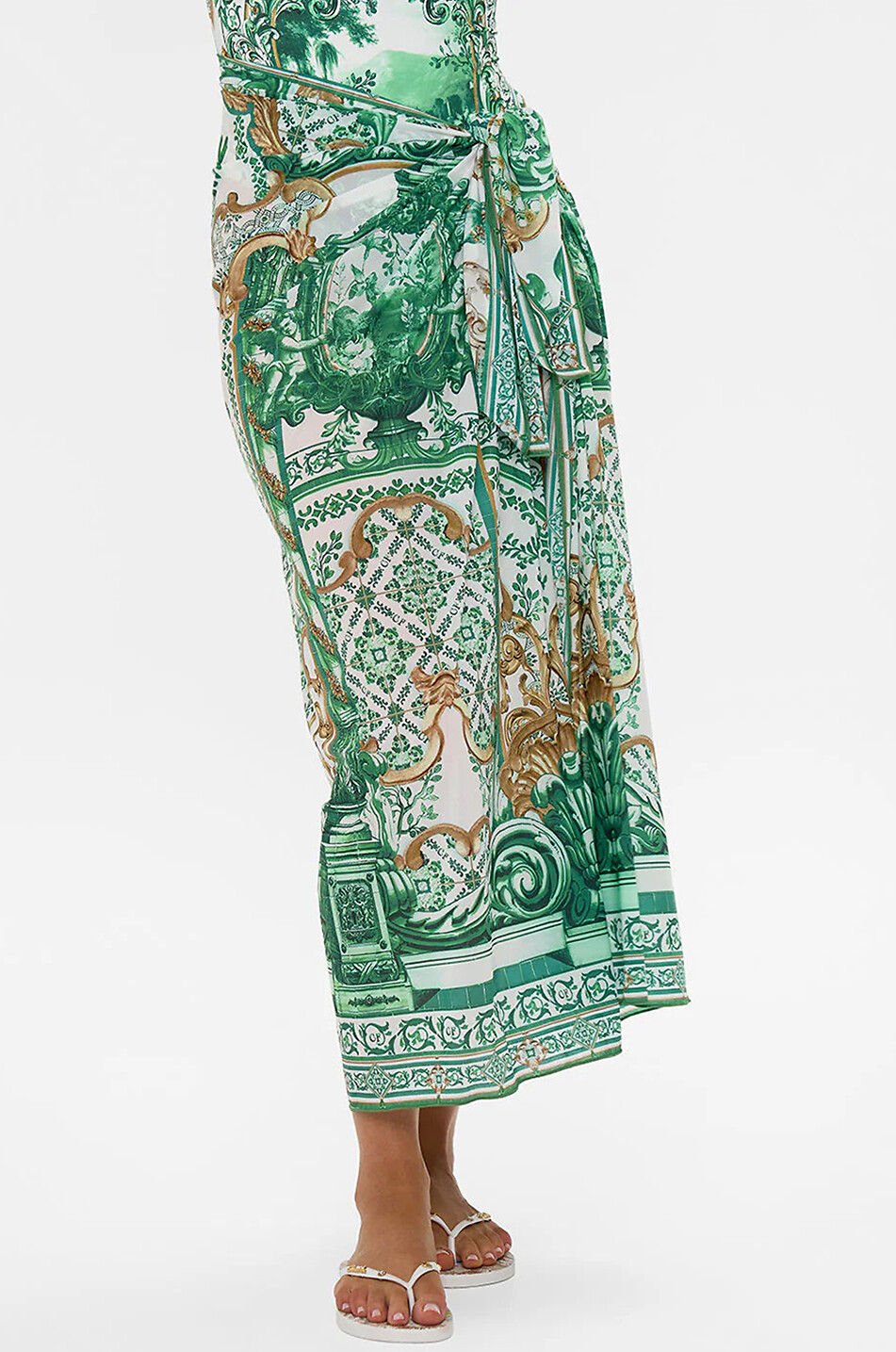 CAMILLA Corridor of Calm long sarong Women GREEN 3