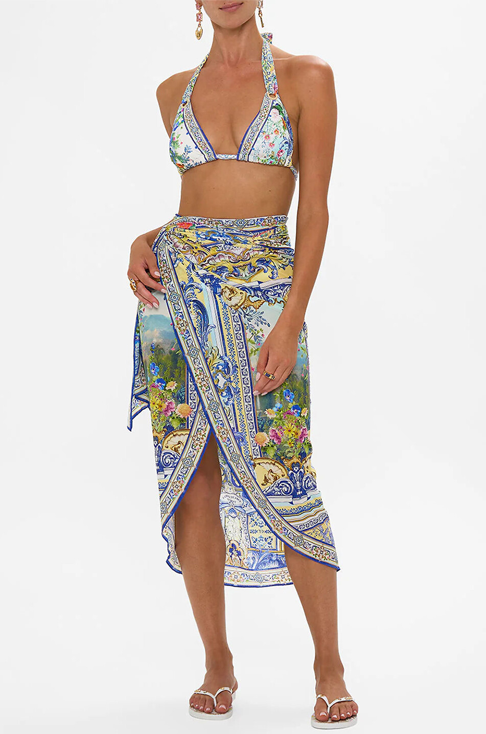 CAMILLA Wall to Wall Wonders long sarong Women BLUE 4
