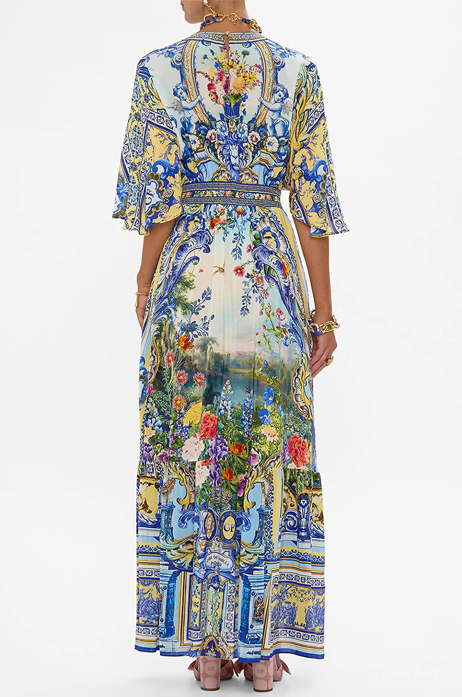 CAMILLA Langes Seidenkleid Wall to Wall Wonders Damen BLAU 5