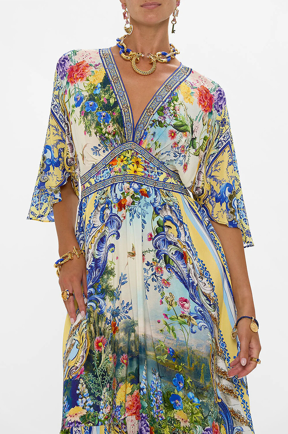 CAMILLA Langes Seidenkleid Wall to Wall Wonders Damen BLAU 6