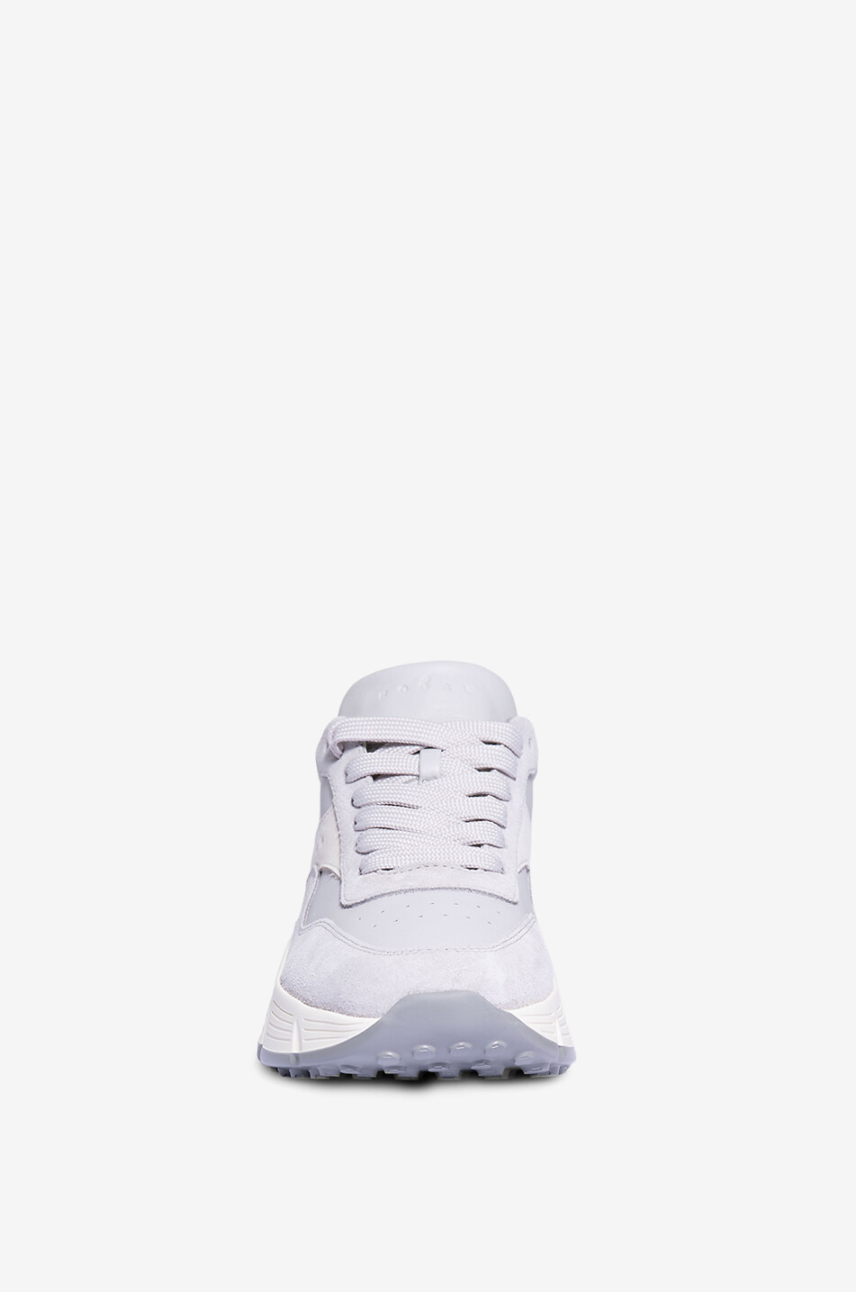 HOGAN Hogan Hi-Fi leather and suede wedge sneakers Women GREY 2