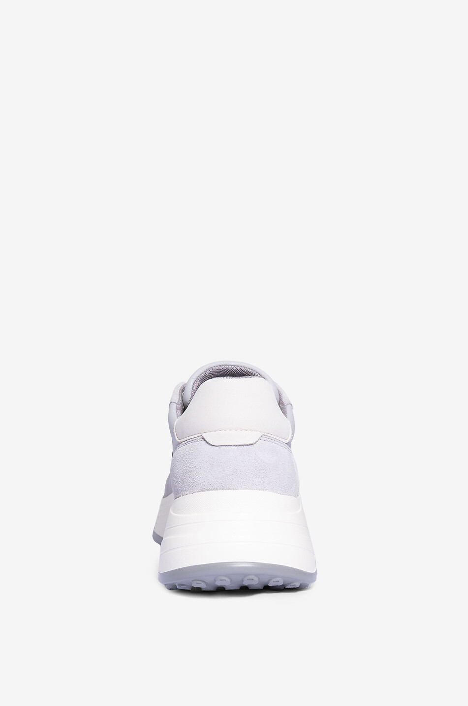 HOGAN Hogan Hi-Fi leather and suede wedge sneakers Women GREY 4