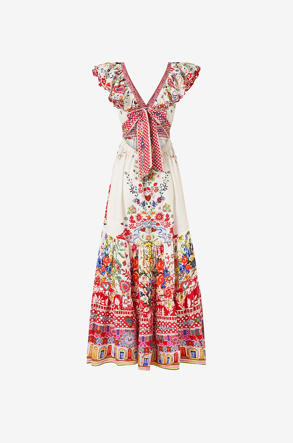 CAMILLA Robe longue en lin Faith Luck & Justice Femme ROUGE 2