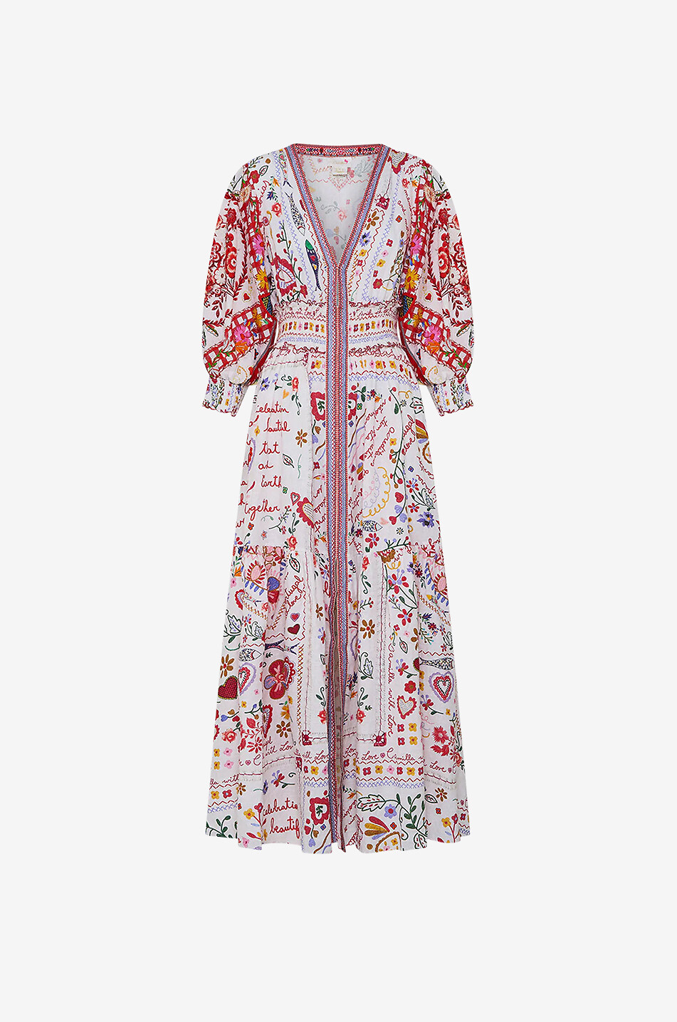 CAMILLA Robe longue en lin Faith Luck & Justice Femme ROUGE 1