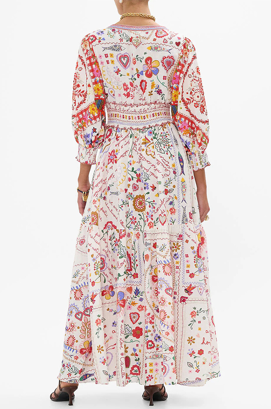 CAMILLA Robe longue en lin Faith Luck & Justice Femme ROUGE 5