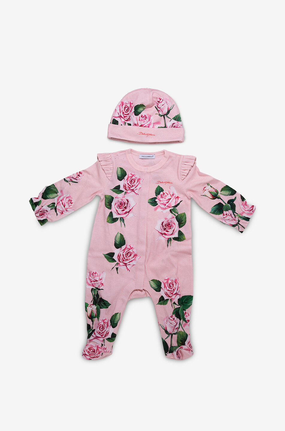 Coffret bébé 3 pièces en jersey Roses