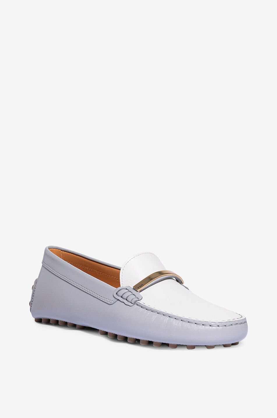 Mokassins aus zweifarbigem Glattleder City Gommino