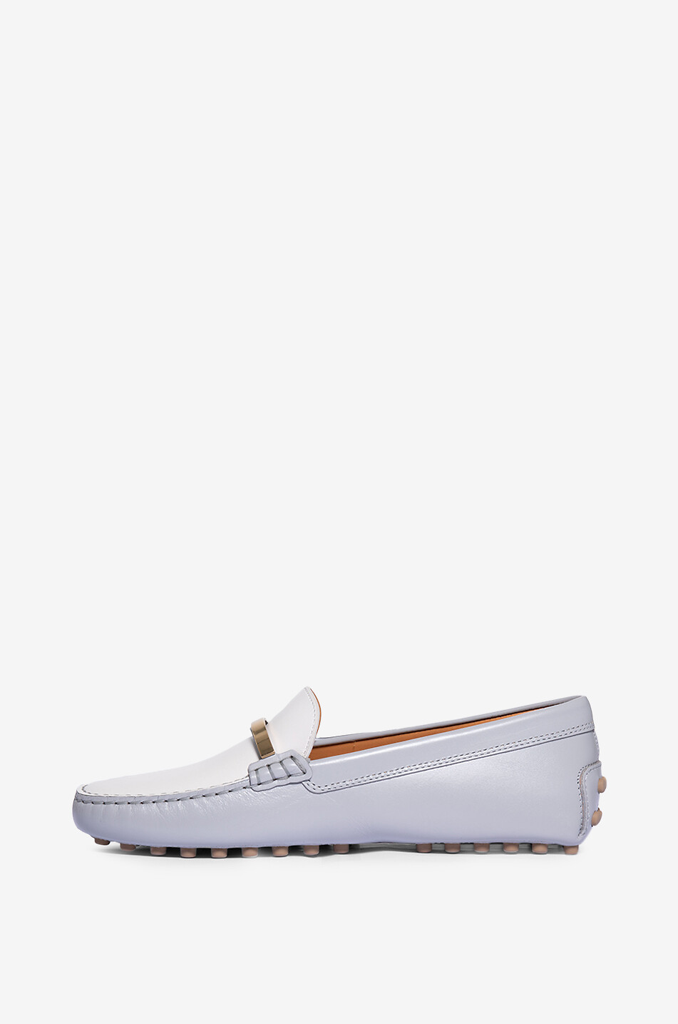 TOD'S City Gommino bicolour smooth leather loafers Women GREY 3