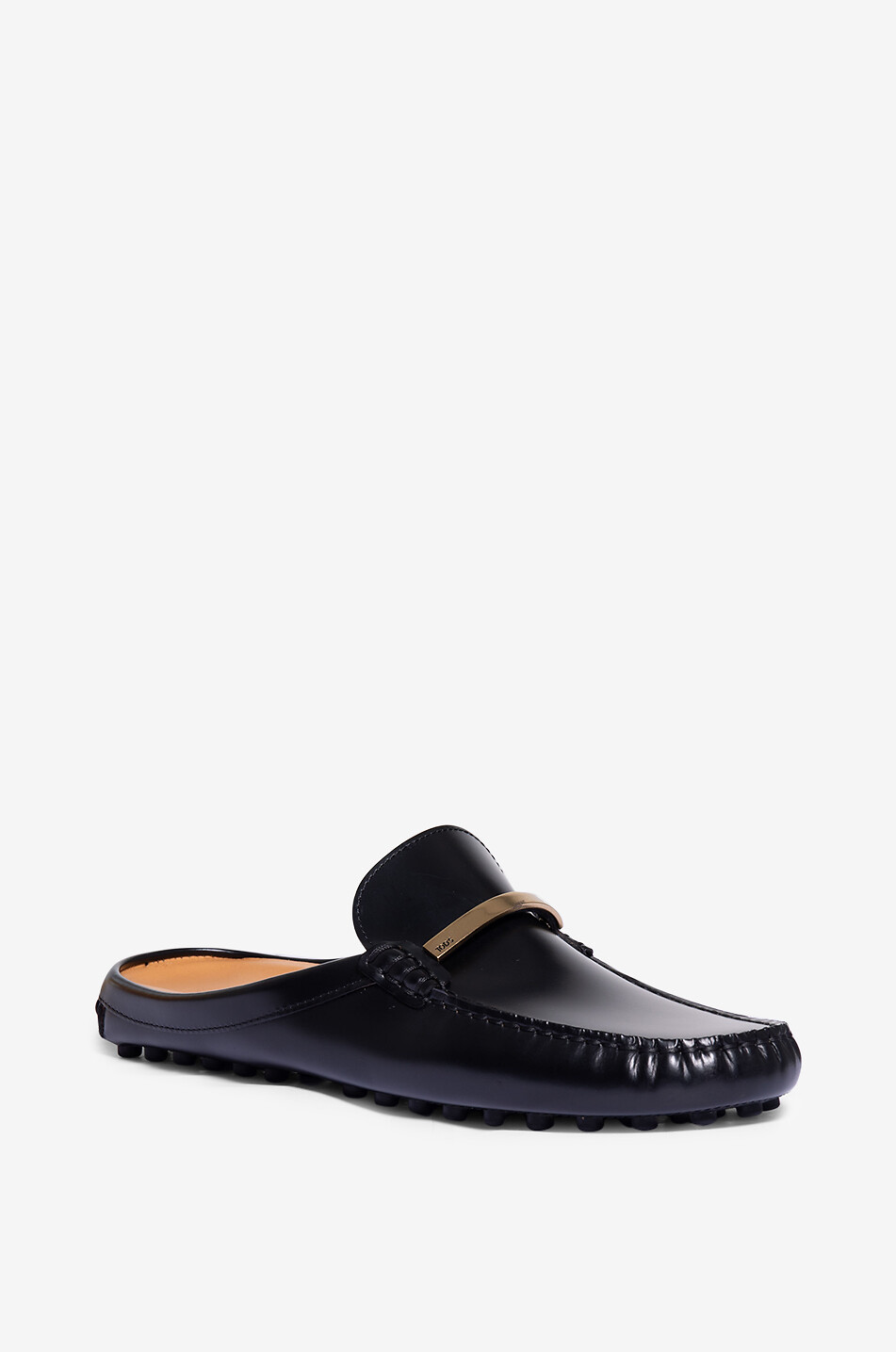 Gommino brushed leather clogs with barrette