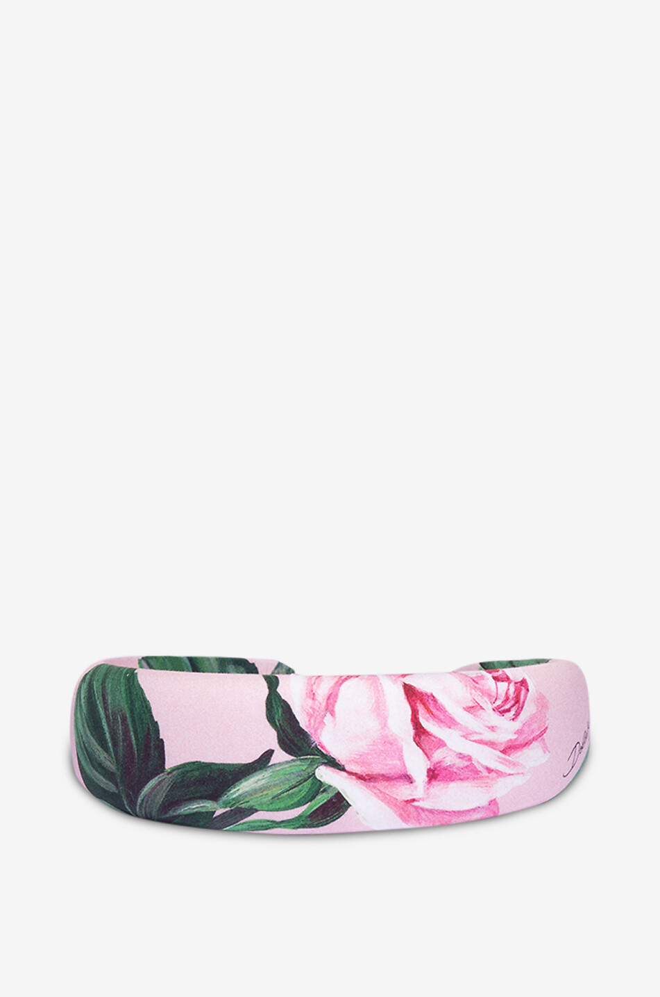 DOLCE & GABBANA Serre-tête épais fille en coton Roses Fille ROSE 1