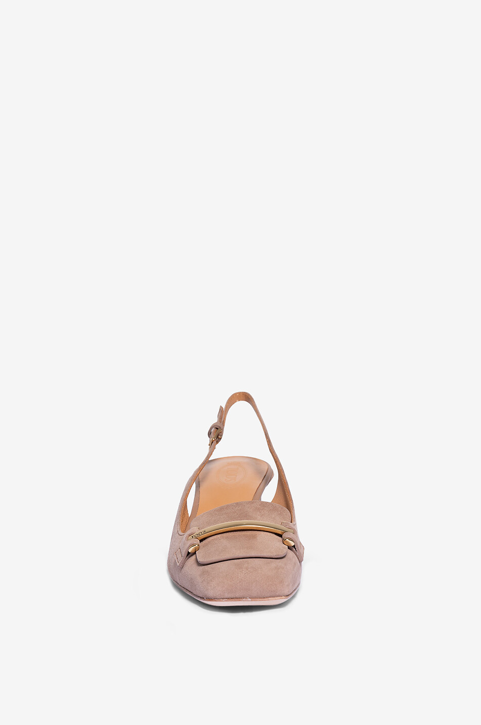 TOD'S Slingback-Pumps aus Wildleder mit Spange 50 Damen HELLBRAUN 2