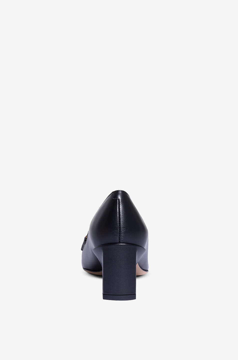 TOD'S Escarpins en cuir lisse à talon carré et barrette 50 Femme NOIR 4