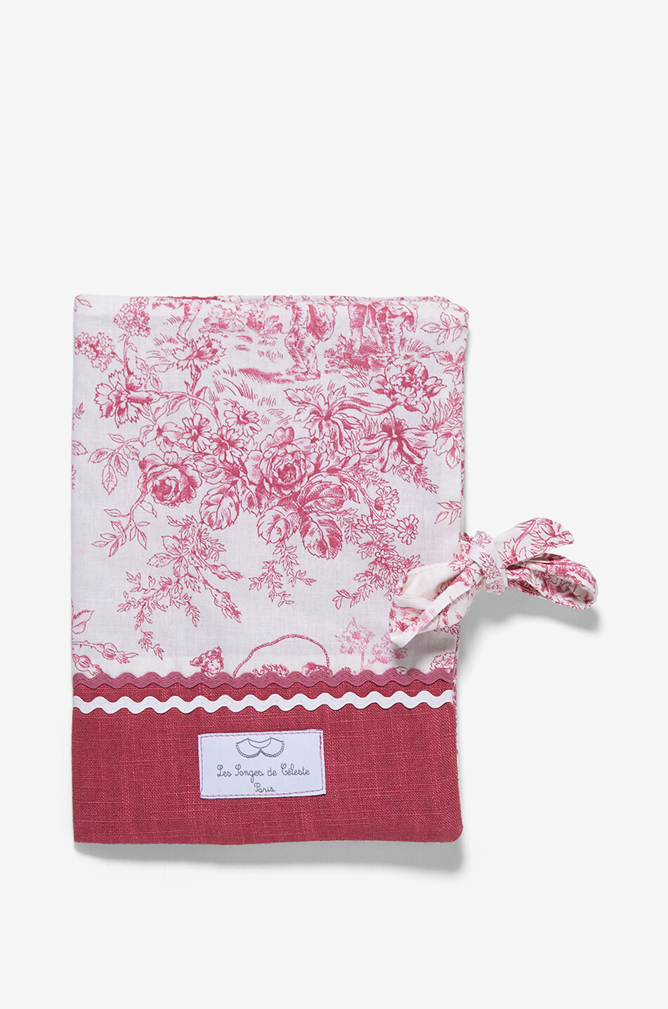 Notizhefthülle aus Baumwolle mit Toile de Jouy-Print