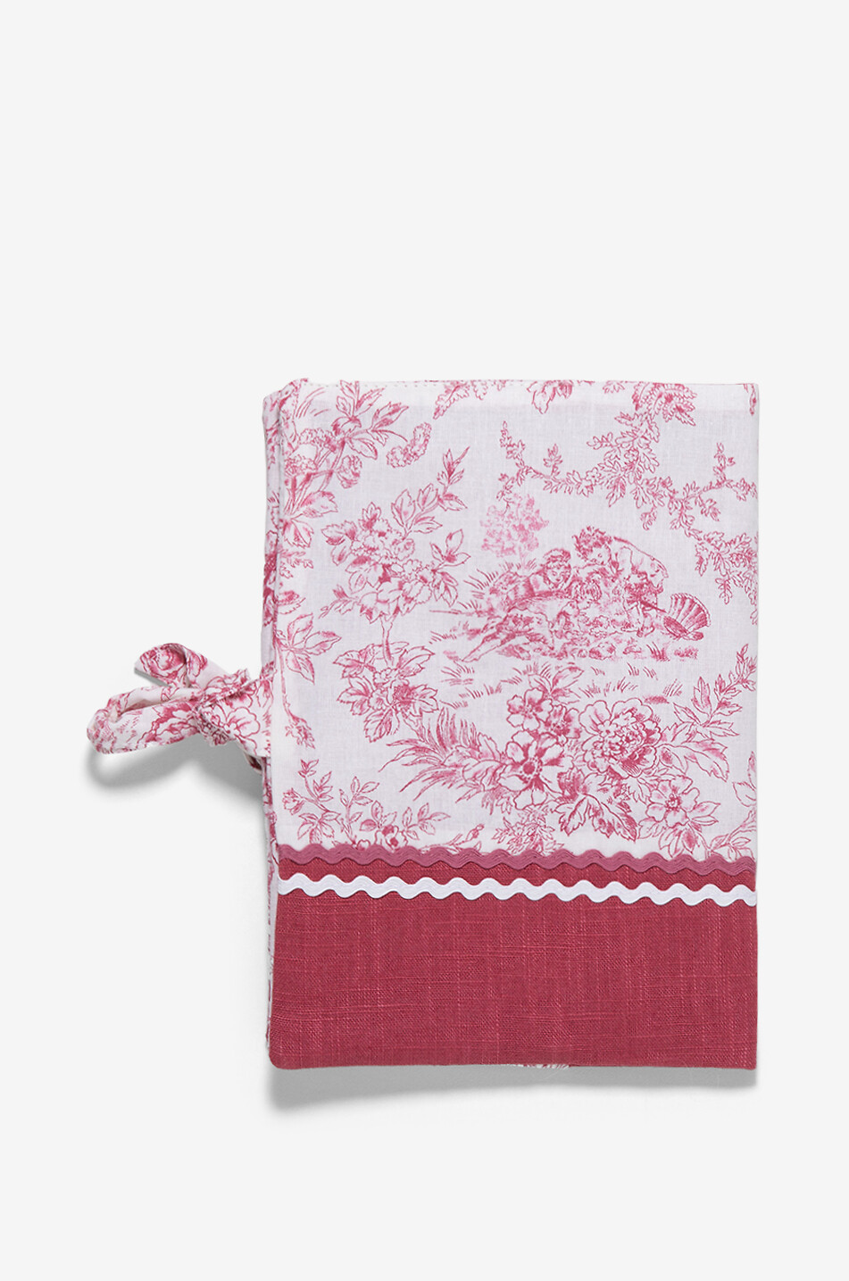 LES SONGES DE CELESTE Notizhefthülle aus Baumwolle mit Toile de Jouy-Print Baby ROSA 3