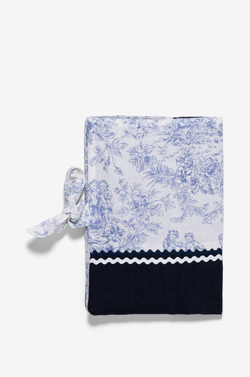 LES SONGES DE CELESTE Notizhefthülle aus Baumwolle mit Toile de Jouy-Print Baby BLAU 3