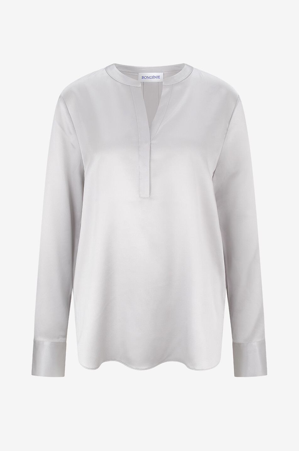 Langärmelige Bluse aus Seide