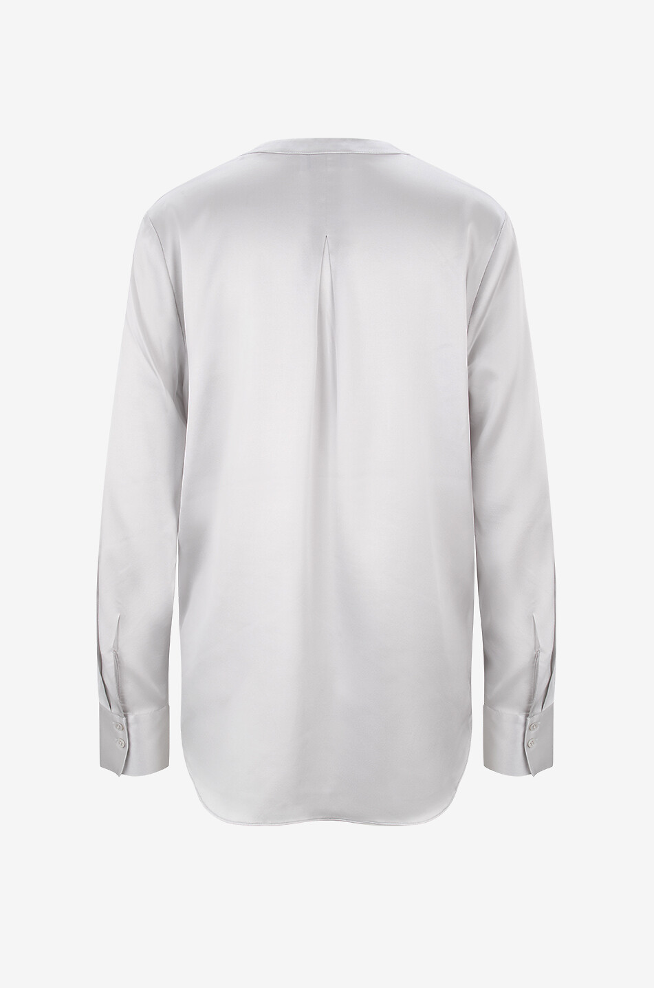 BONGENIE Langärmelige Bluse aus Seide Damen HELLGRAU 2