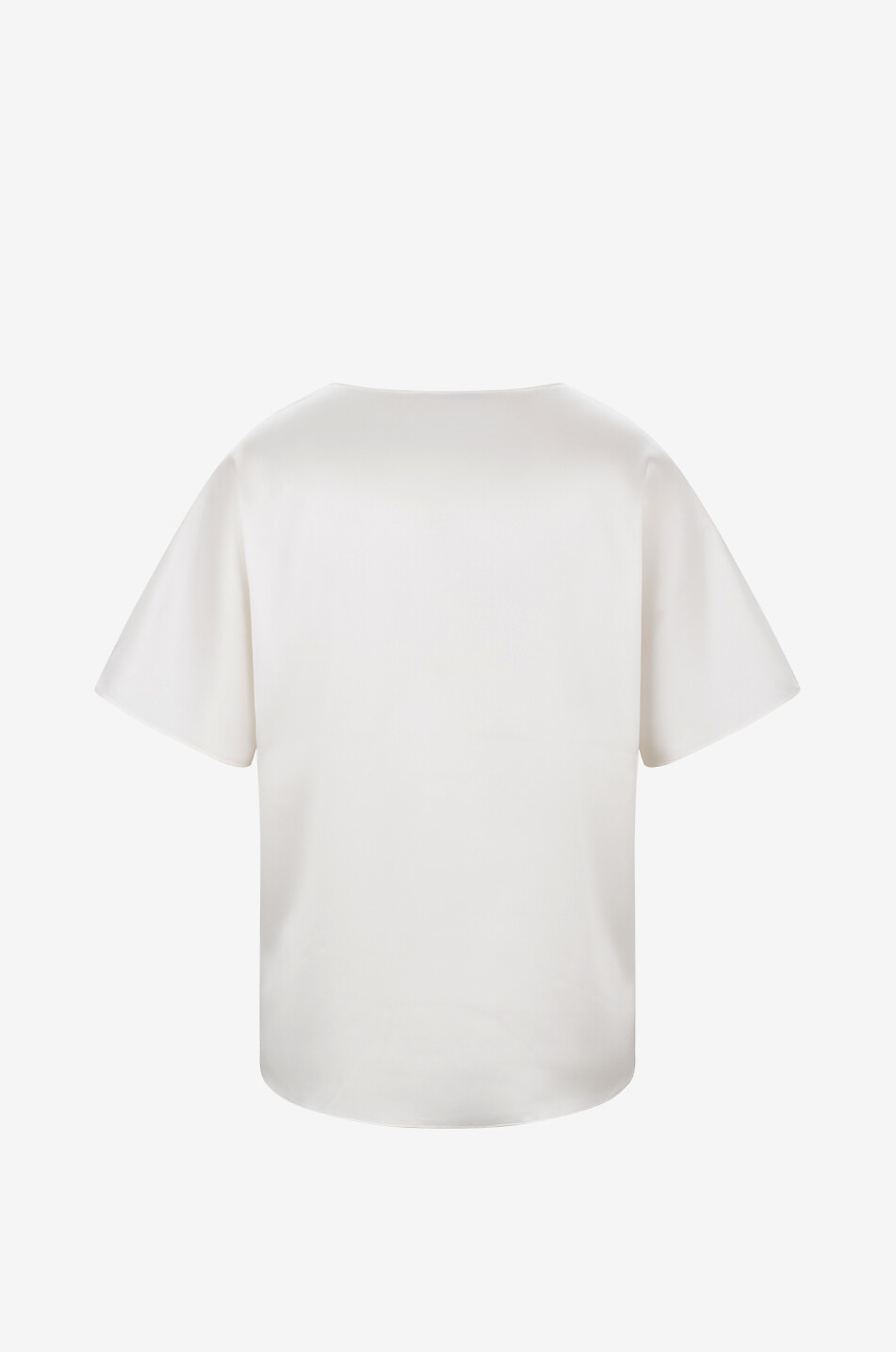 BONGÉNIE Top à manches courtes en soie Anna Femme BLANC 2