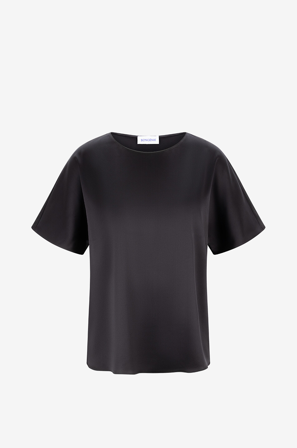 Top à manches courtes en soie Anna