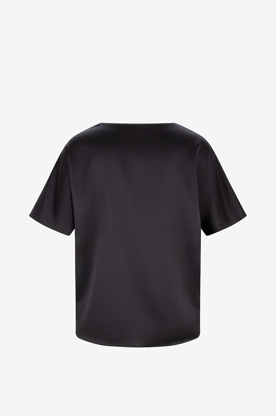BONGÉNIE Top à manches courtes en soie Anna Femme NOIR 2