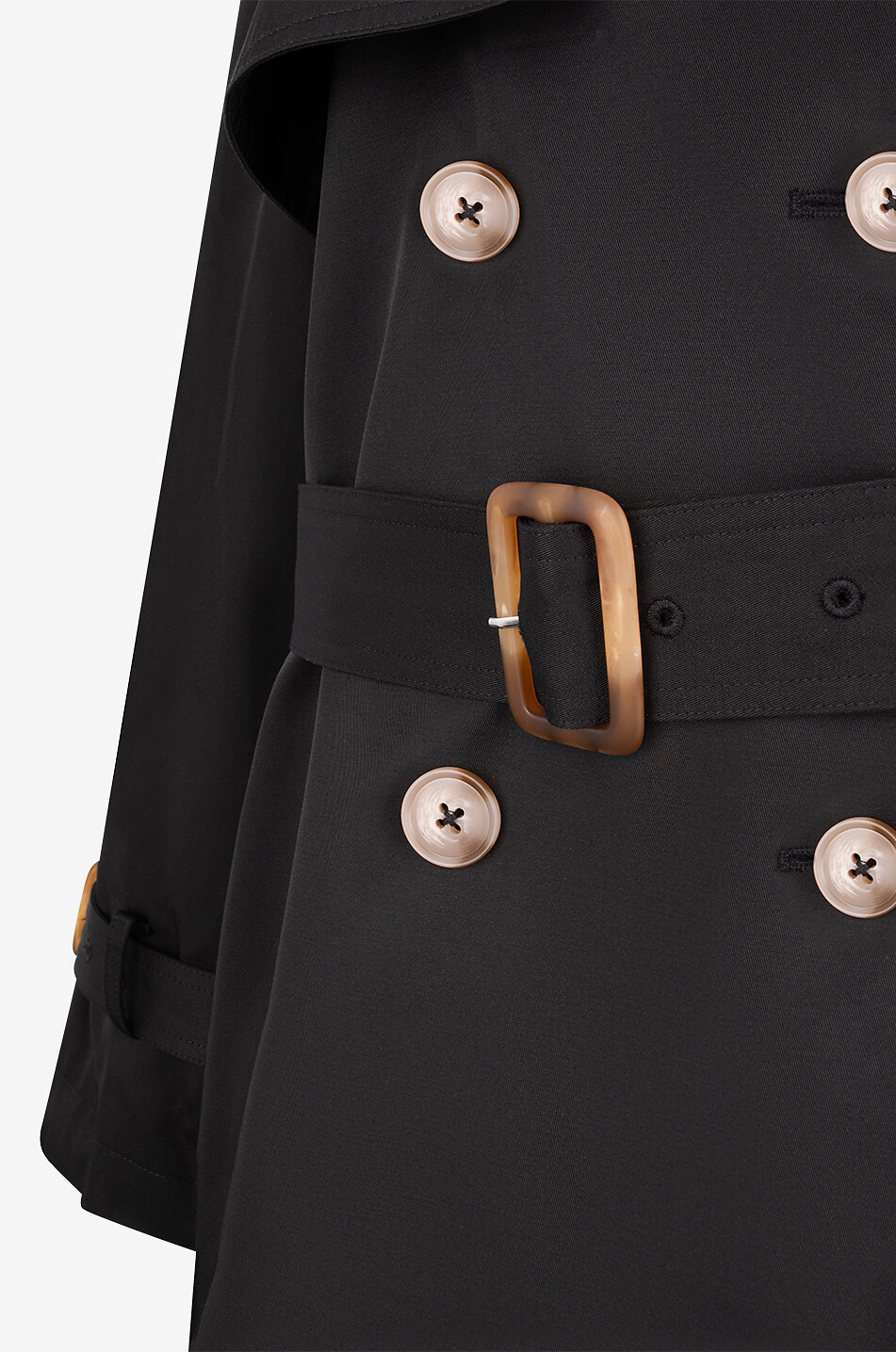 BONGENIE Kurzer Trenchcoat aus Baumwolle Alix Damen SCHWARZ 3