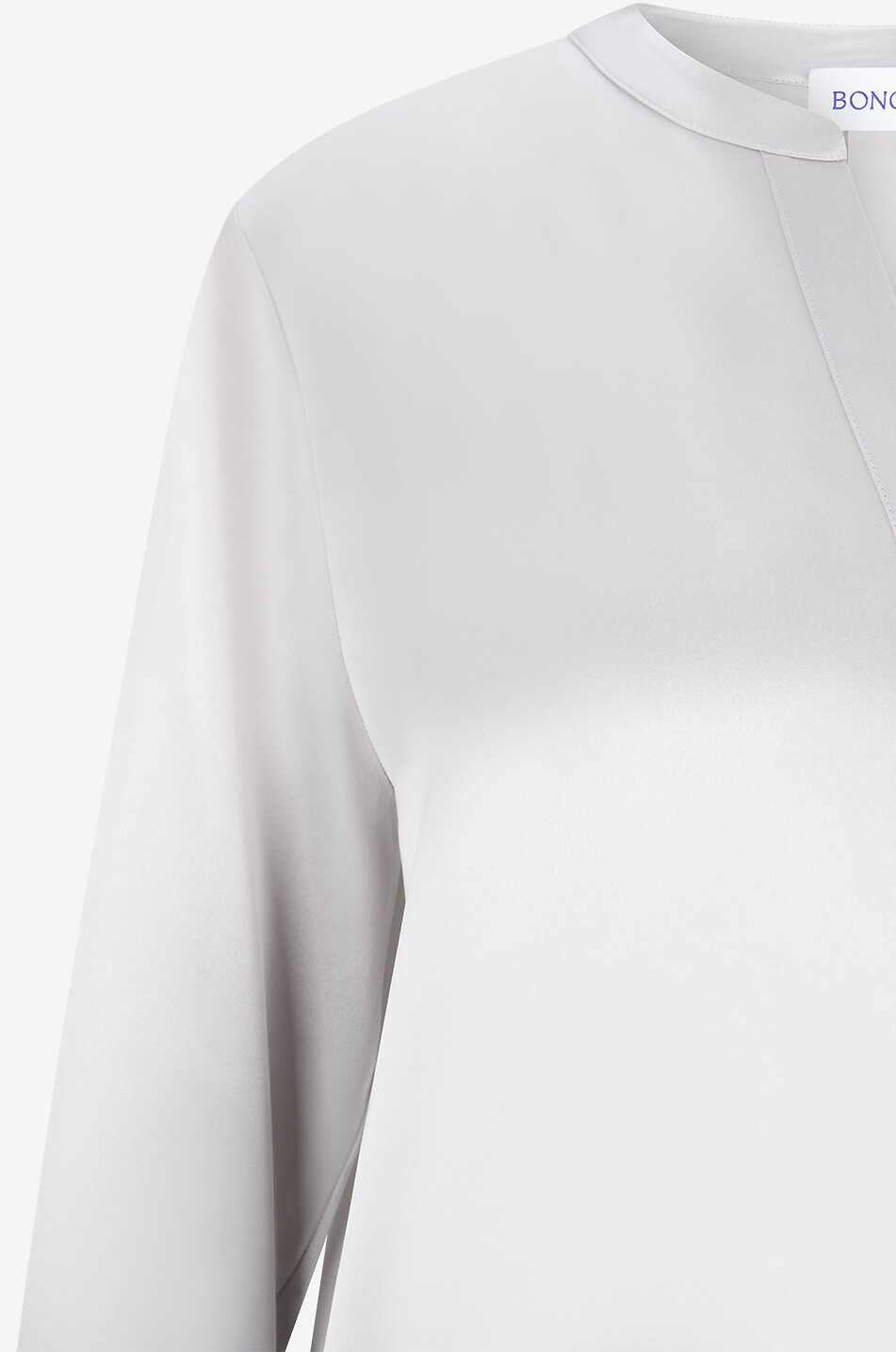 BONGENIE Langärmelige Bluse aus Seide Damen HELLGRAU 3
