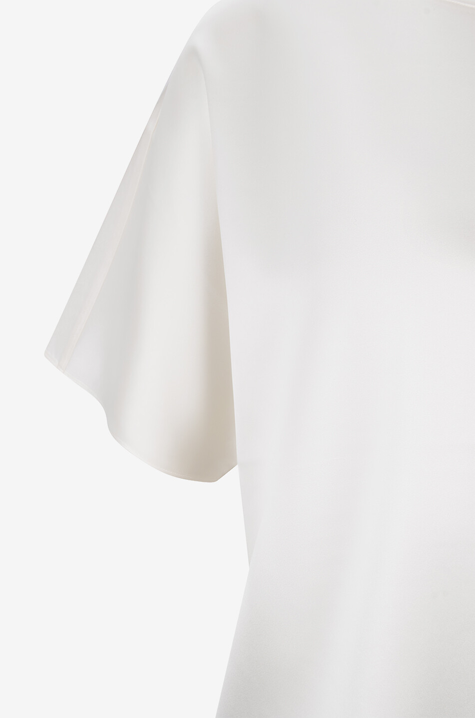 BONGÉNIE Top à manches courtes en soie Anna Femme BLANC 3